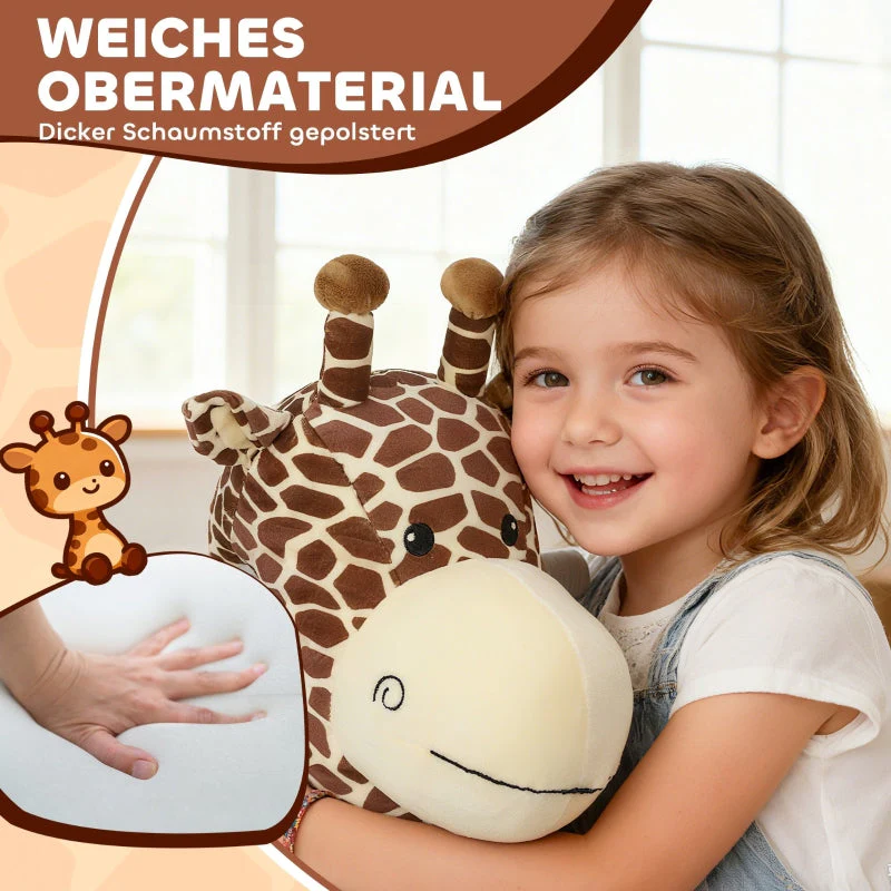 Giraffe Ride-On Toy with Music and Washable Cover, Brown - Image 7