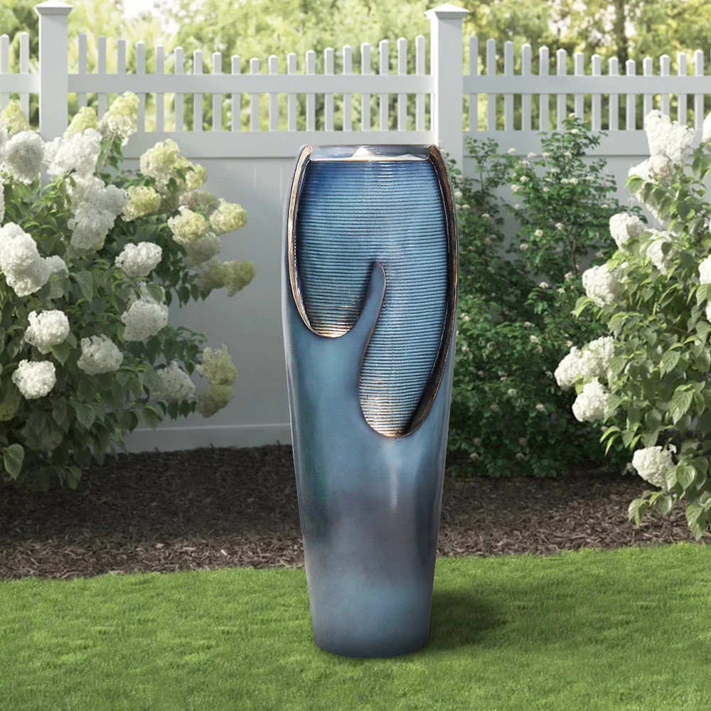 Glass Water Fountain, 98 cm high, for Indoor and Outdoor Decoration