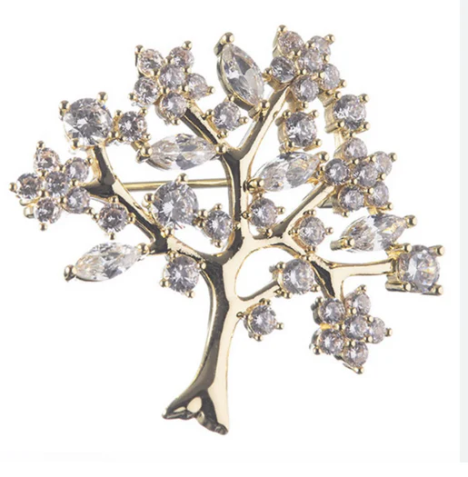 Gold Tree of Life Brooch