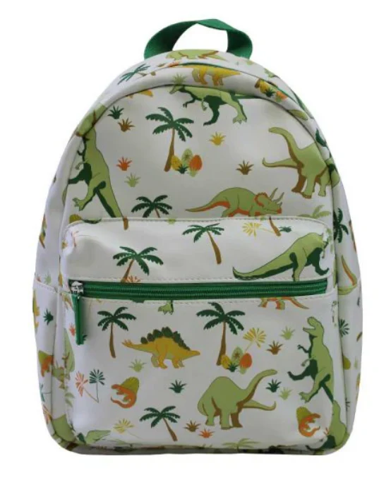 Green Dinosaur Print Backpack