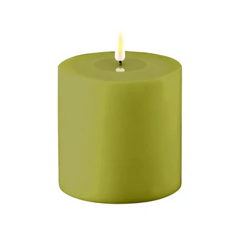 Green Outdoor LED Candle 10x10cm