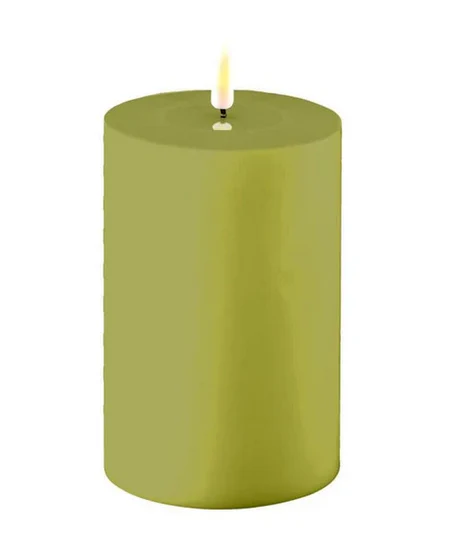 Green Outdoor LED Candle 10x15cm