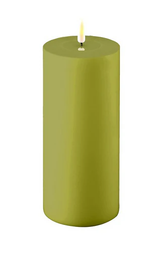 Green Outdoor LED Candle 10x20cm