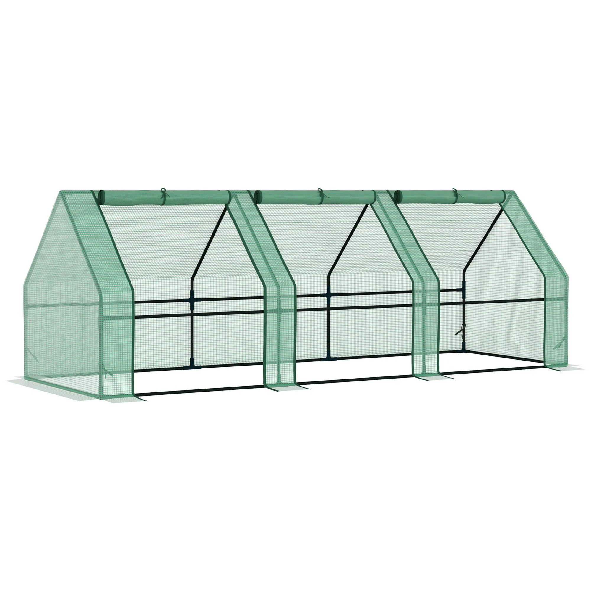 Greenhouse Cold Frame, 270x90x90cm Tomato House for Garden/Balcony, Green - Image 2