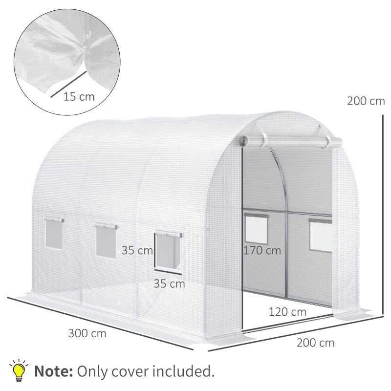 Greenhouse Cover, Weather-Resistant, Transparent - Image 3