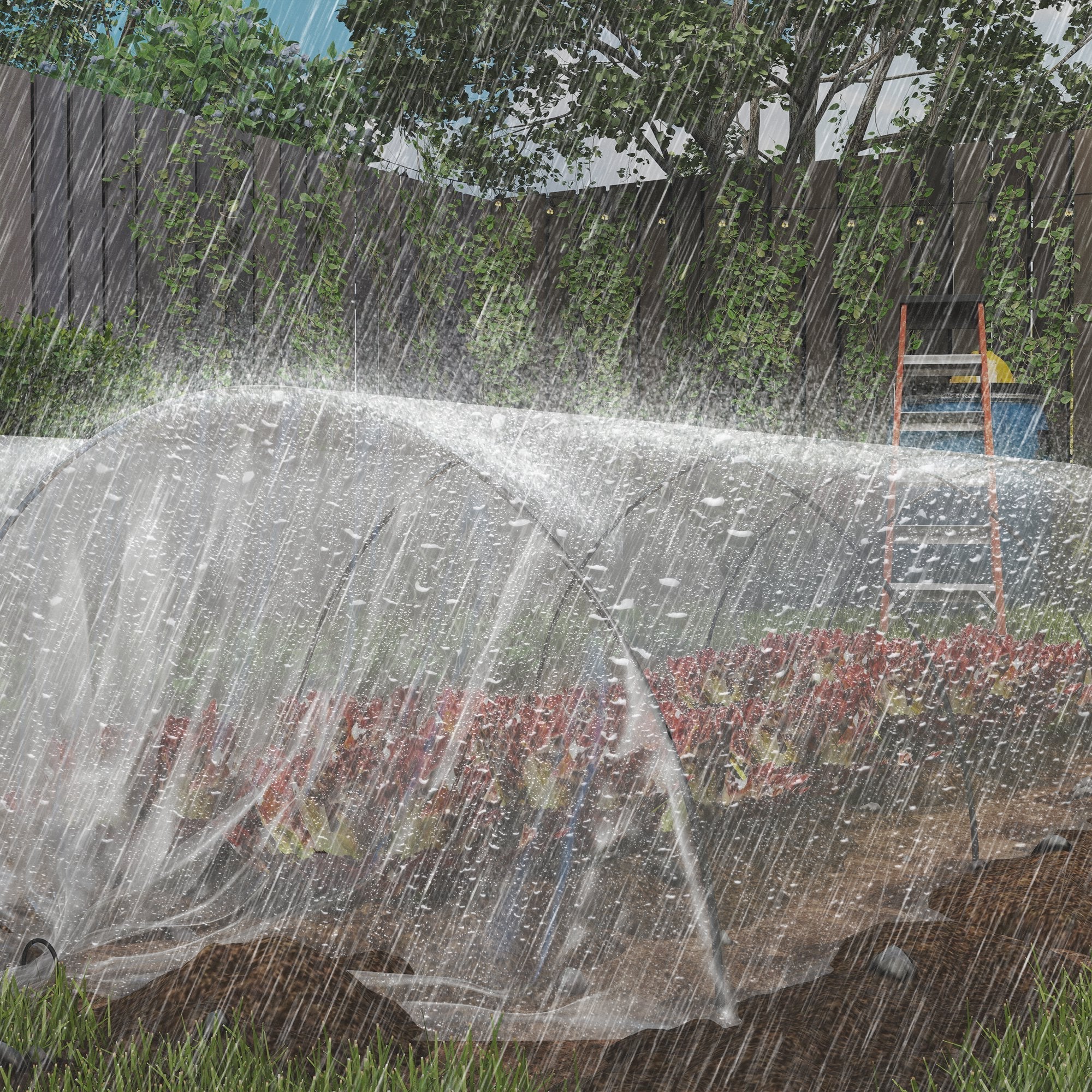 Greenhouse Film Waterproof UV Protection Tear-Resistant 8x10 m Plastic, Transparent - Image 7