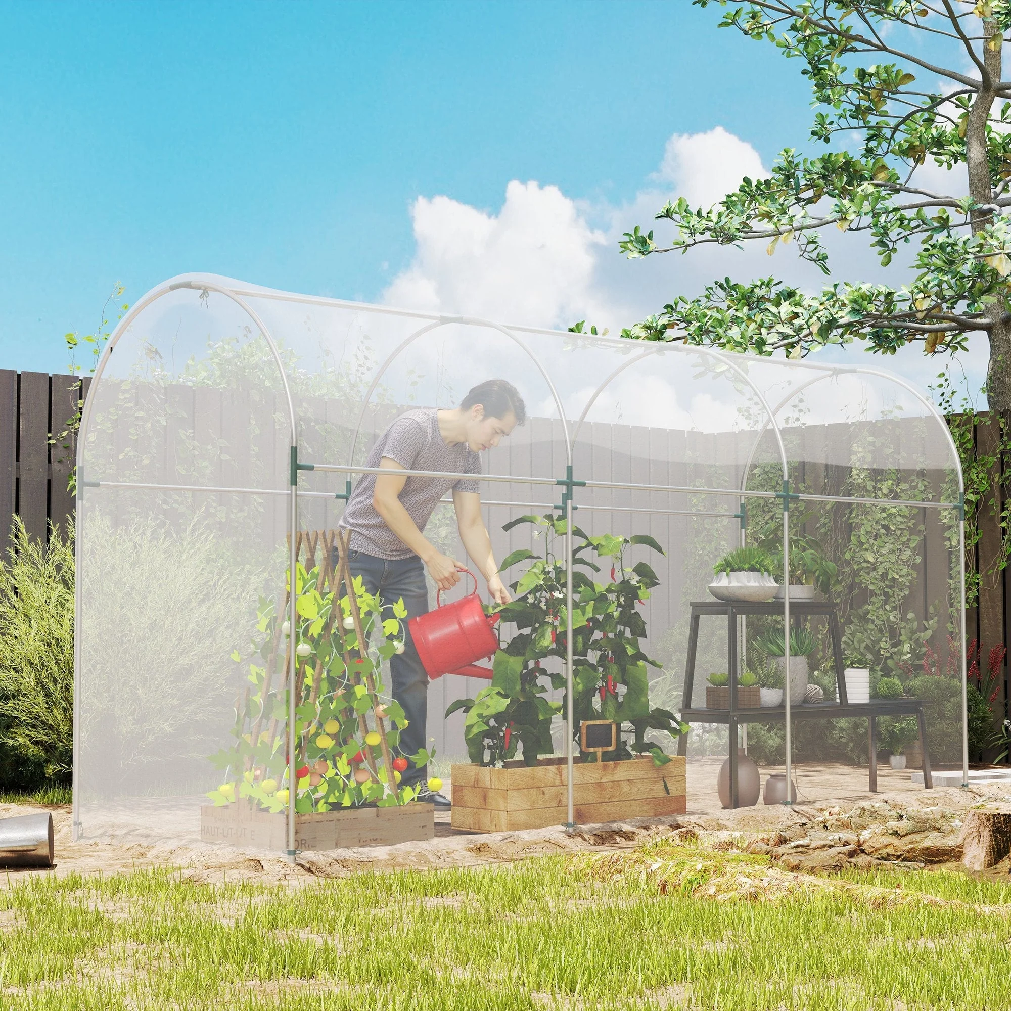 Greenhouse Film Waterproof UV Protection Tear-Resistant 8x10 m Plastic, Transparent - Image 8