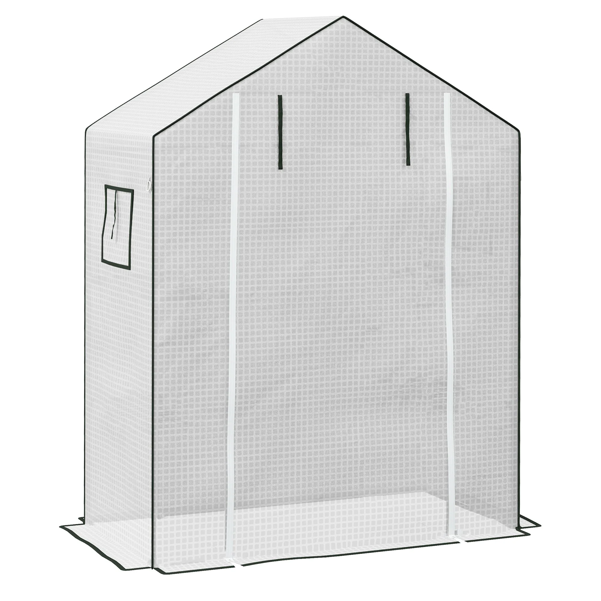 Greenhouse Replacement PE Film Cover, UV Protection Roll-Up Door Side Window, 140x73x190cm, White - Image 2