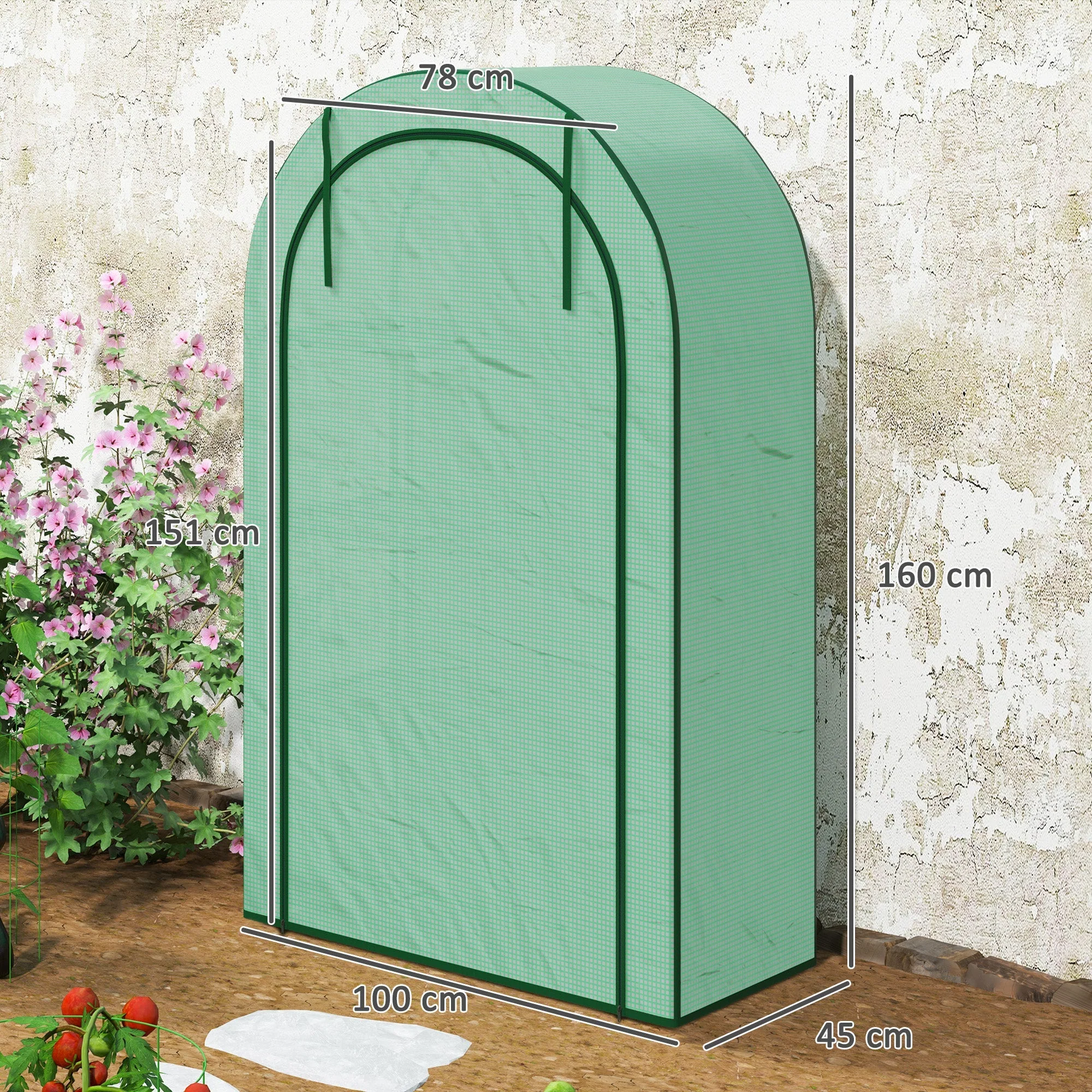 Greenhouse round roof, door, shelves, winter-proof film, steel - Image 3