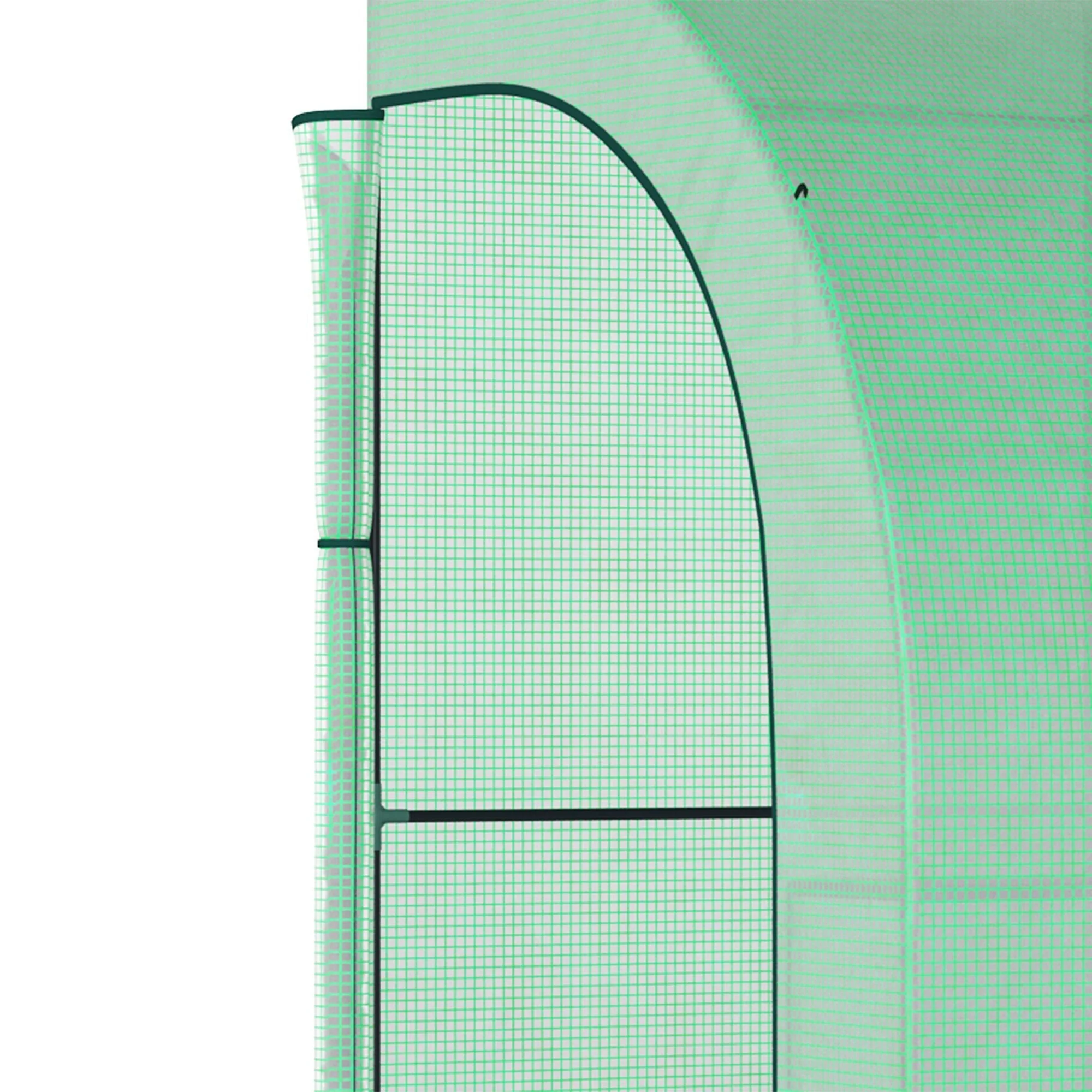 Greenhouse, Shelves Windows Winter-Proof Steel, Green - Image 7