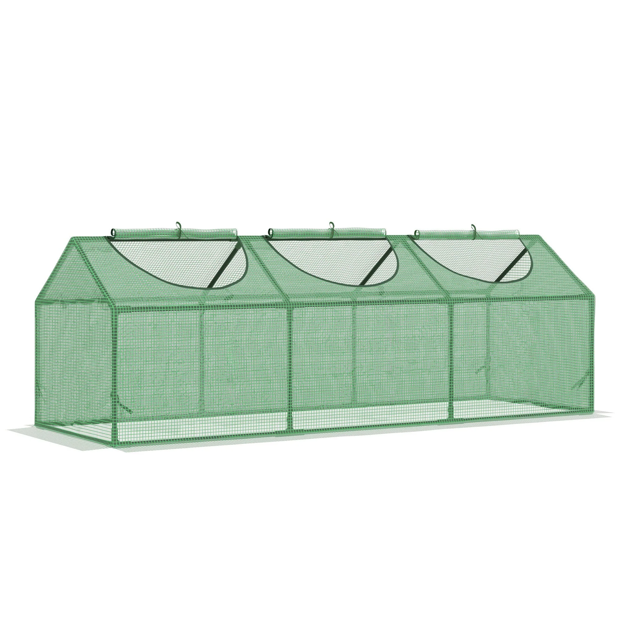 Greenhouse Window PE 180x60x60cm Tomato Cold Frame, Green - Image 2