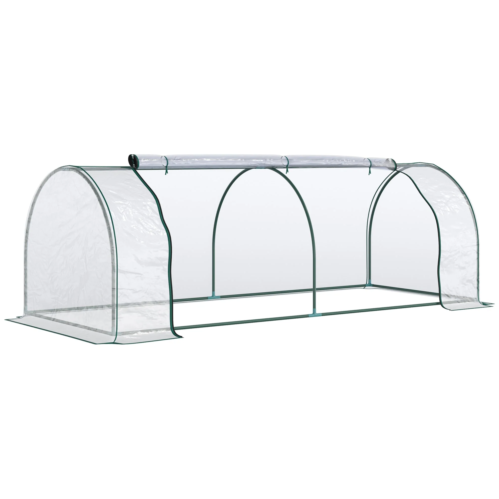 Greenhouse with Door, Cold Frame, Plant Growing, Steel PVC - Image 2