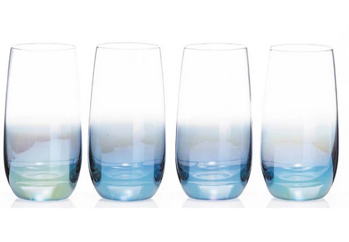 Grey Lustre Hi-Ball Glass Set/4
