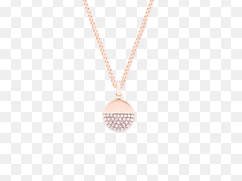 Half Pave Rose Gold Pendant