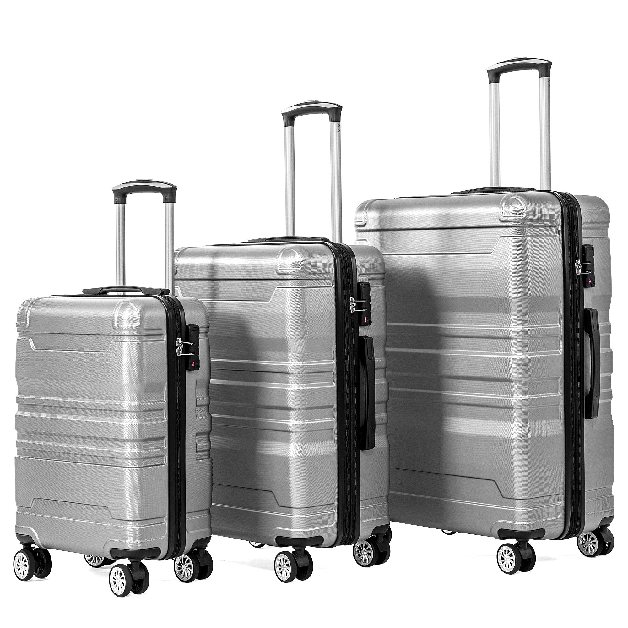 Hard-shell Carry-on Luggage 3-Piece Set, Expandable TSA Lock Universal Wheel - Image 8