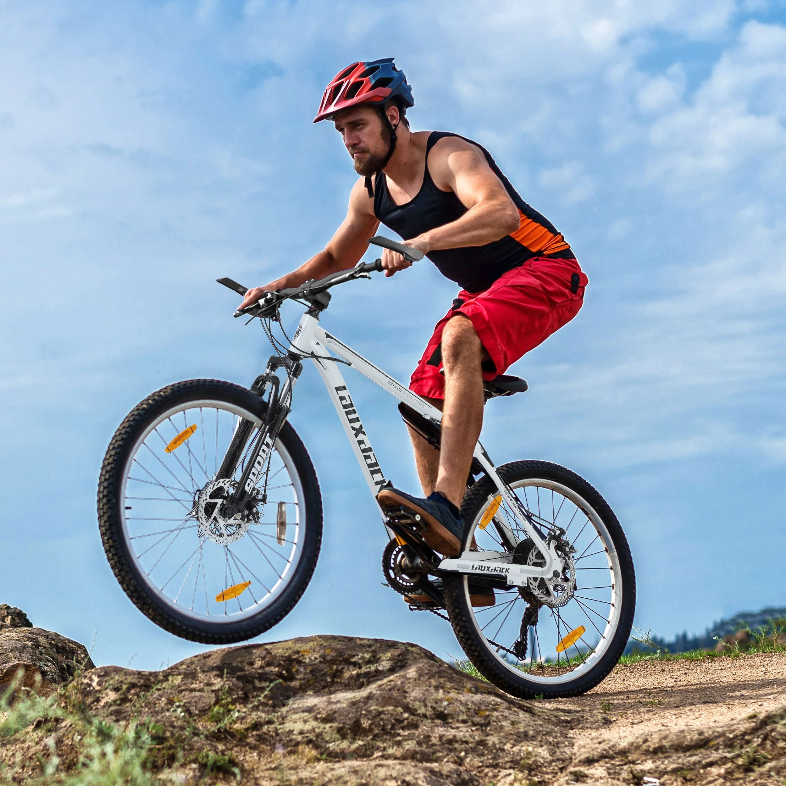 Hardtail Mountain Bike, 28-Inch 21-Speed Shimano Tourney with Disc Brakes, Black - Image 10