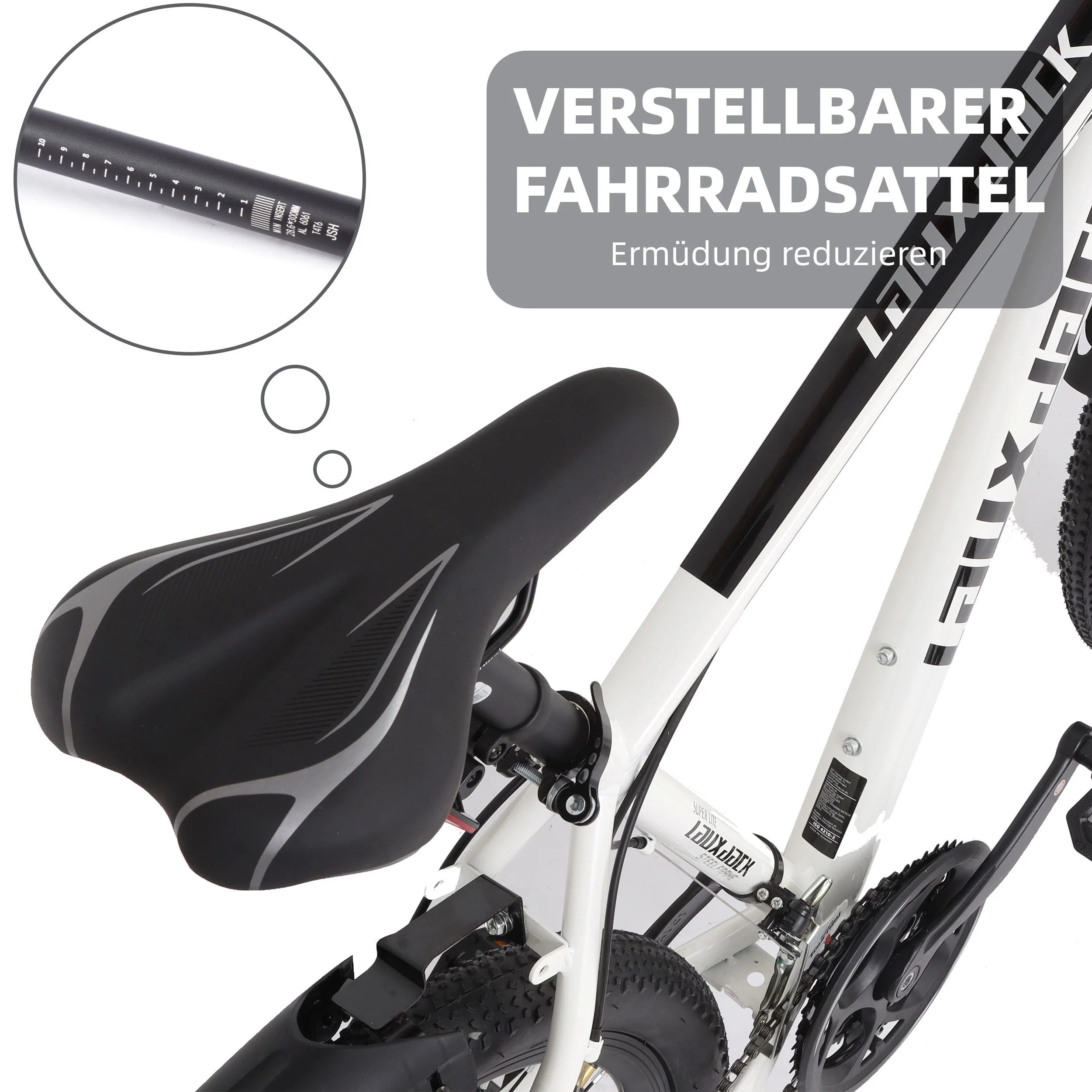 Hardtail Mountain Bike, 28-Inch 21-Speed Shimano Tourney with Disc Brakes, Black - Image 5