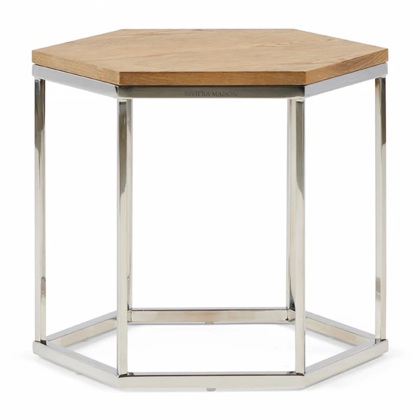 Hexagon Parc End Table Wood