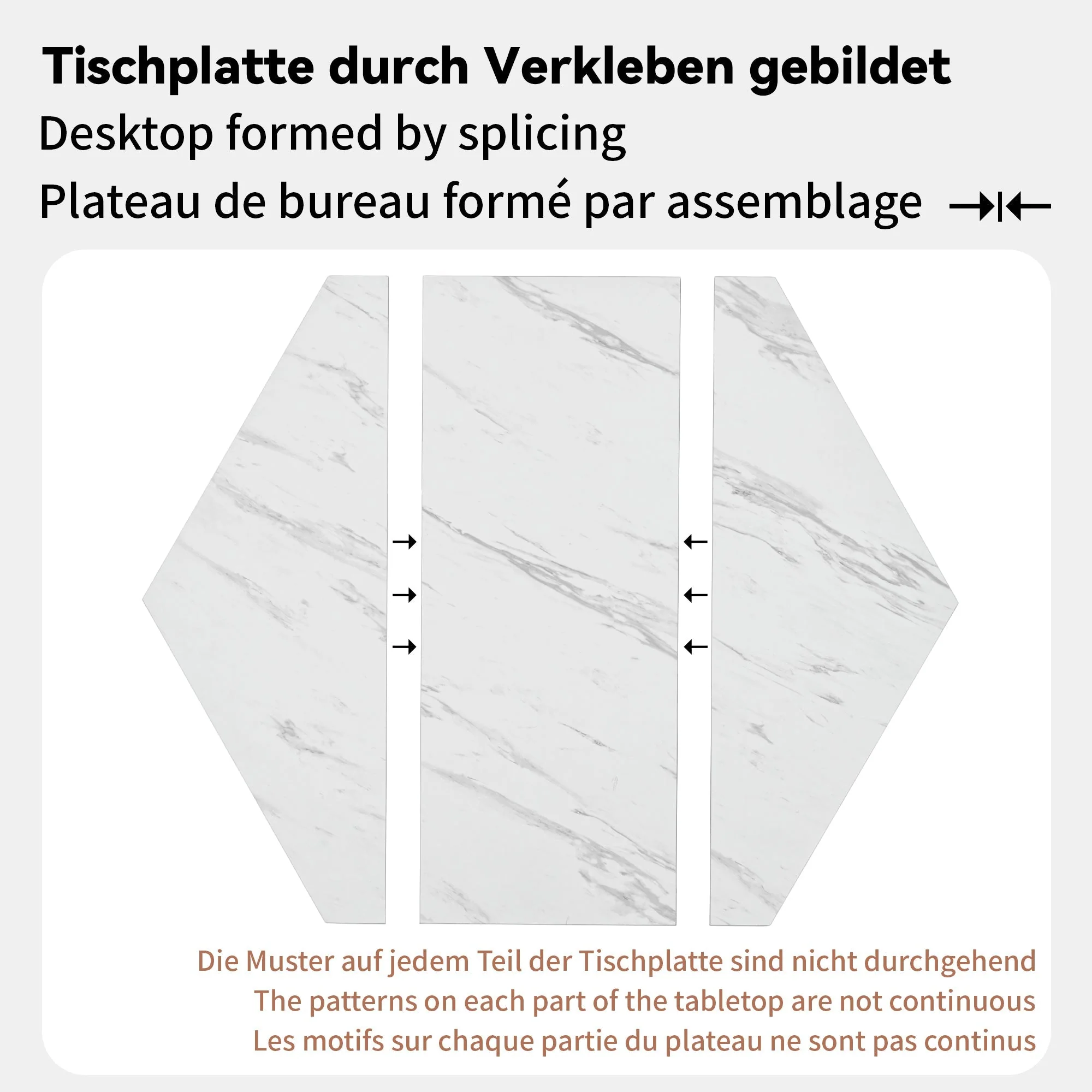 Hexagonal Dining Table Modern Marble Coffee Table Black Metal Base - Image 8
