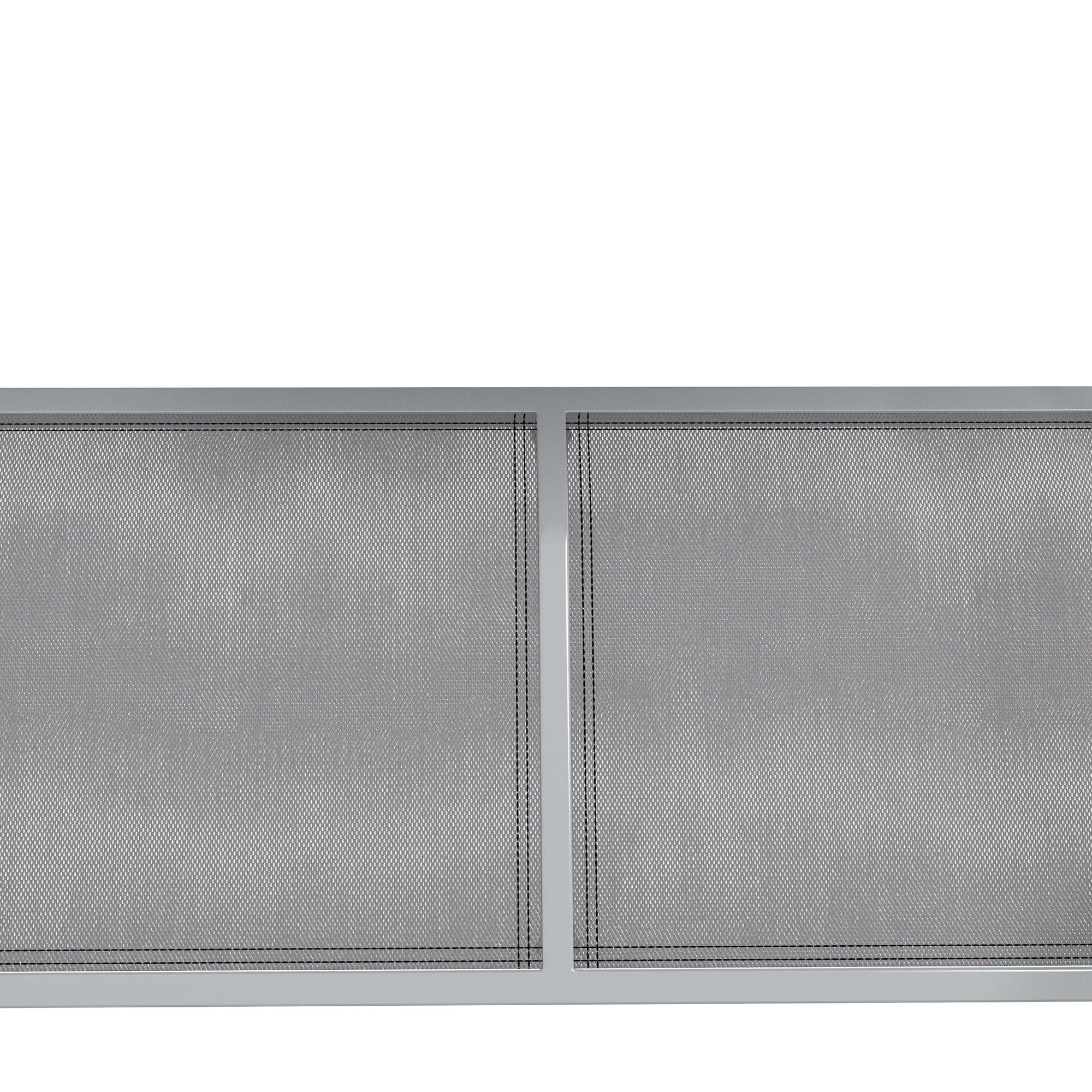 Hollywood Swing 3-Seater Garden Canopy 170x110x153cm, Metal Grey Silver - Image 7