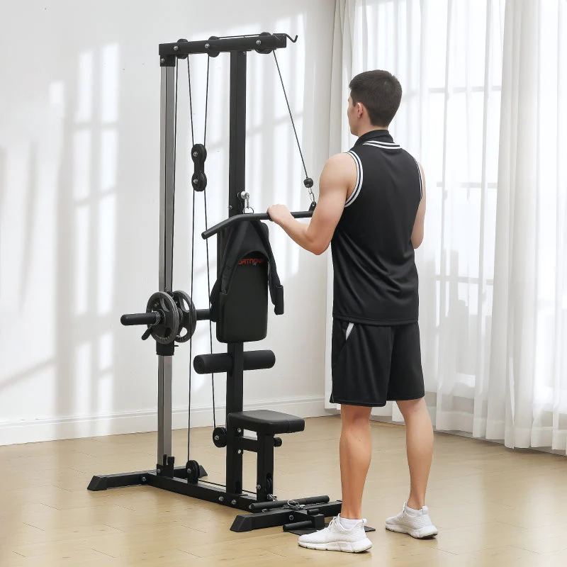 Home Gym Rowing Machine, Home Fitness Equipment, Steel, Synthetic Leather, Black - Image 8