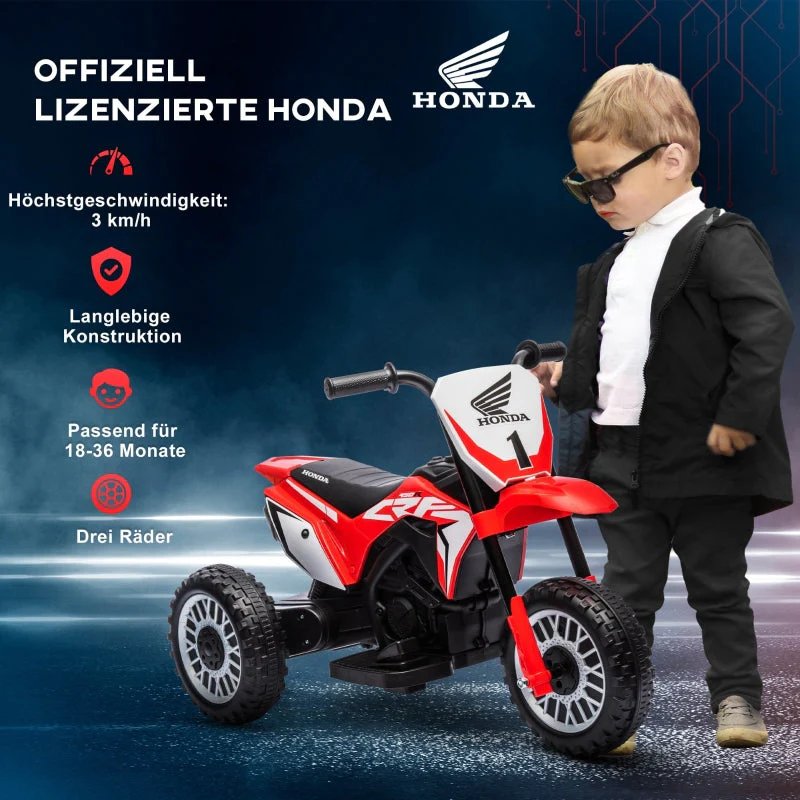 Honda Electric Children's Motorcycle with Sound Effects and 3 km/h Speed for 18-36 Months, Red - Image 4