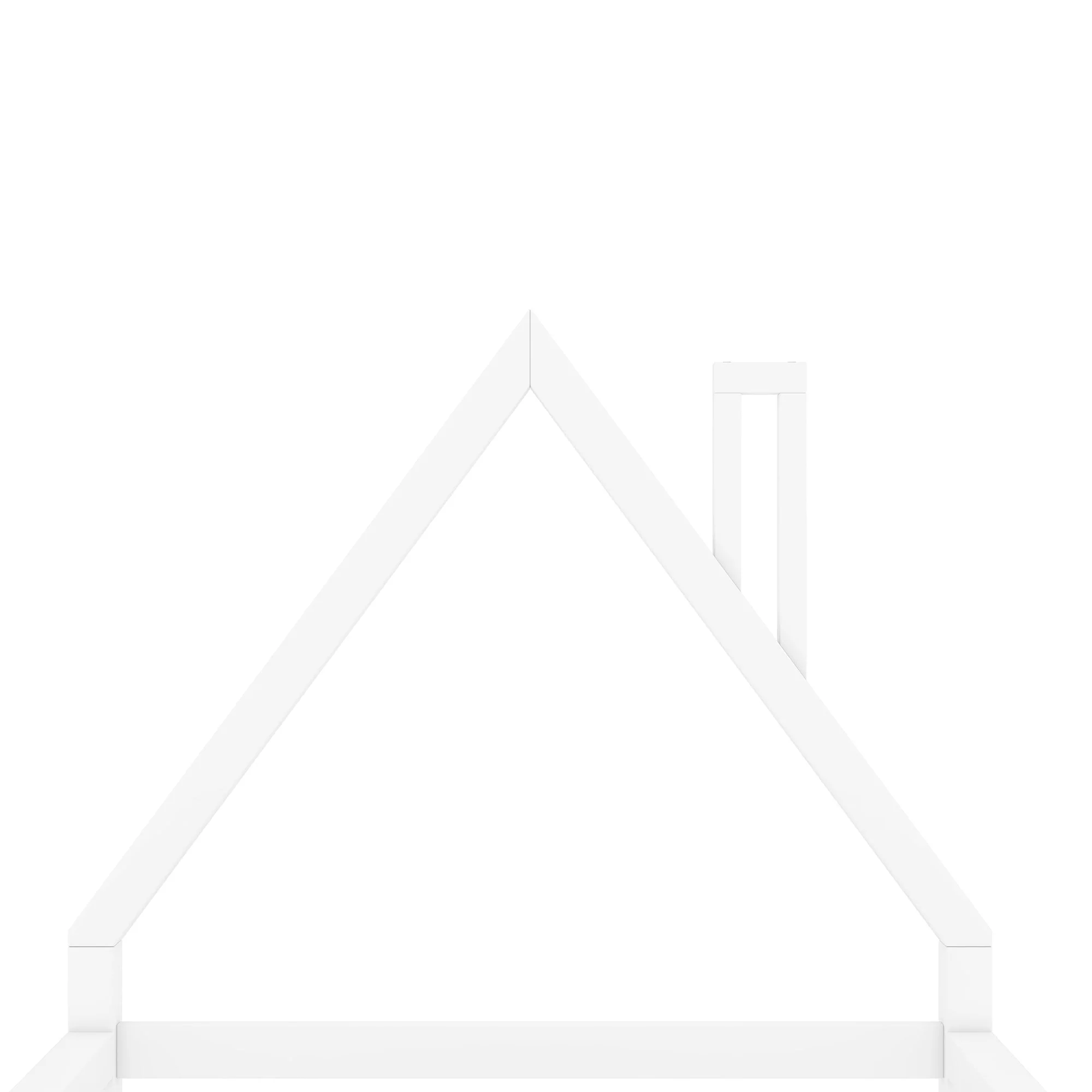 House Bed 90x200cm Solid Pine Simple Design - White - Image 8