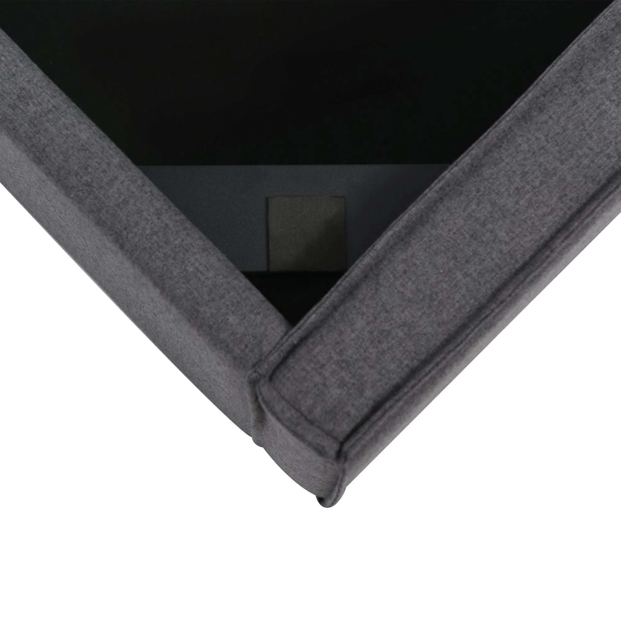 Hydraulic Bed, Single Upholstered 90x200cm, Storage, Gray Cotton - Image 6