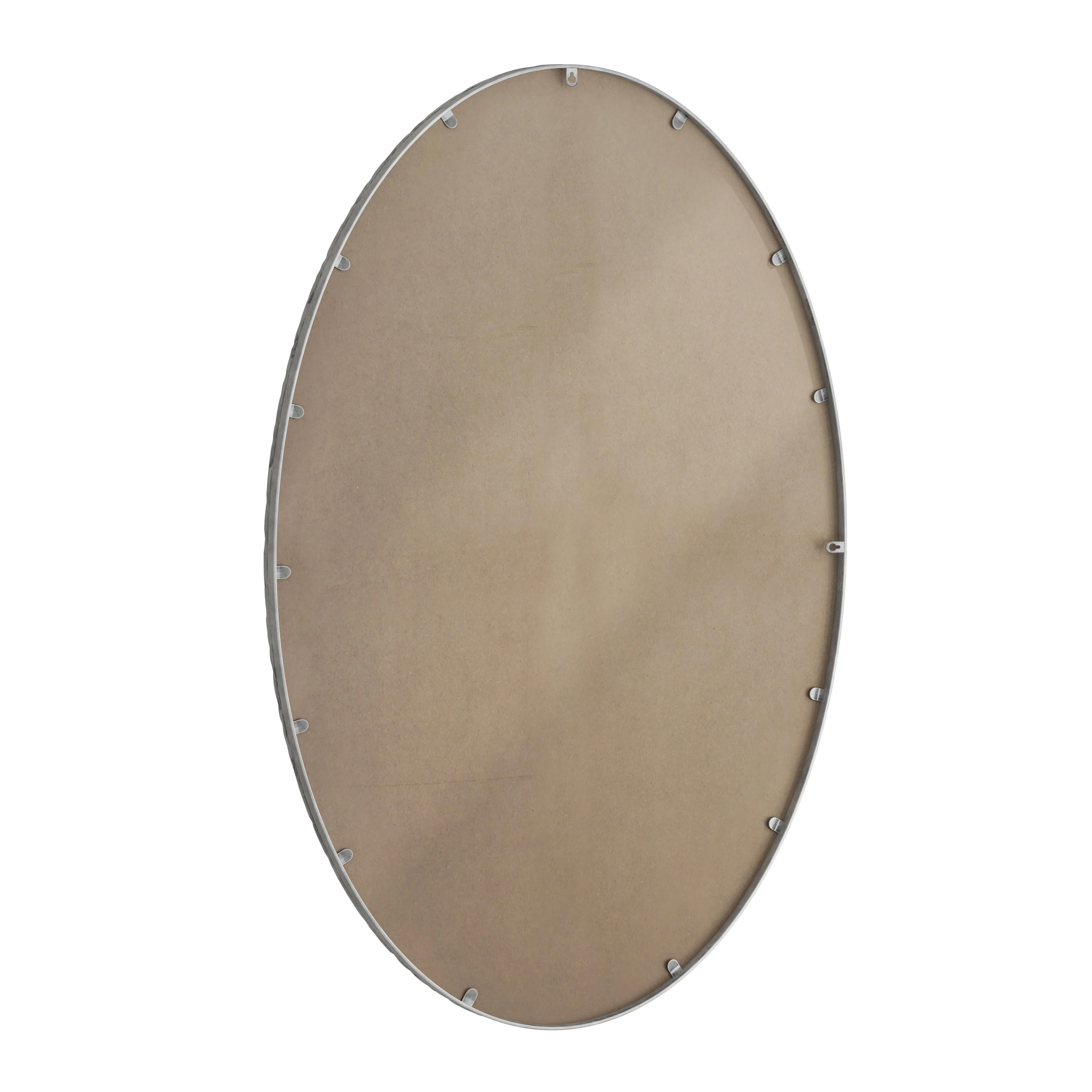 Iron Art Oval Mirror, Wall Hanging, Antique Effect, Silver - Image 9