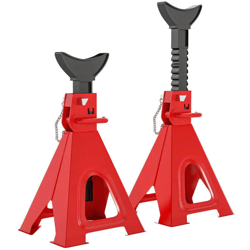 Jack Stand 6 Ton Capacity 2 Pieces Adjustable Red - Image 8