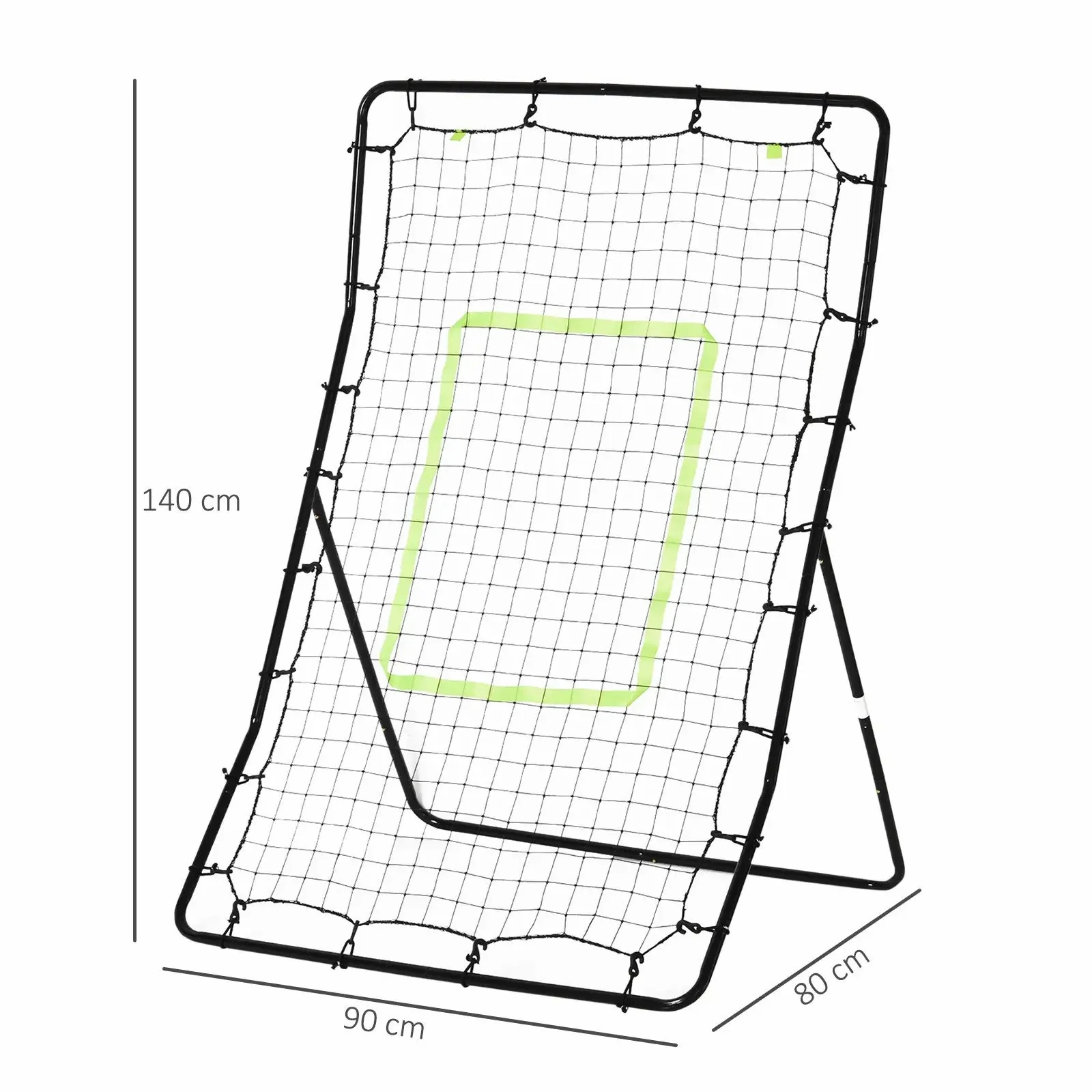 Kickback Rebounder Goal, 75x126cm Football Training Aid, Black Steel and PE - Image 3