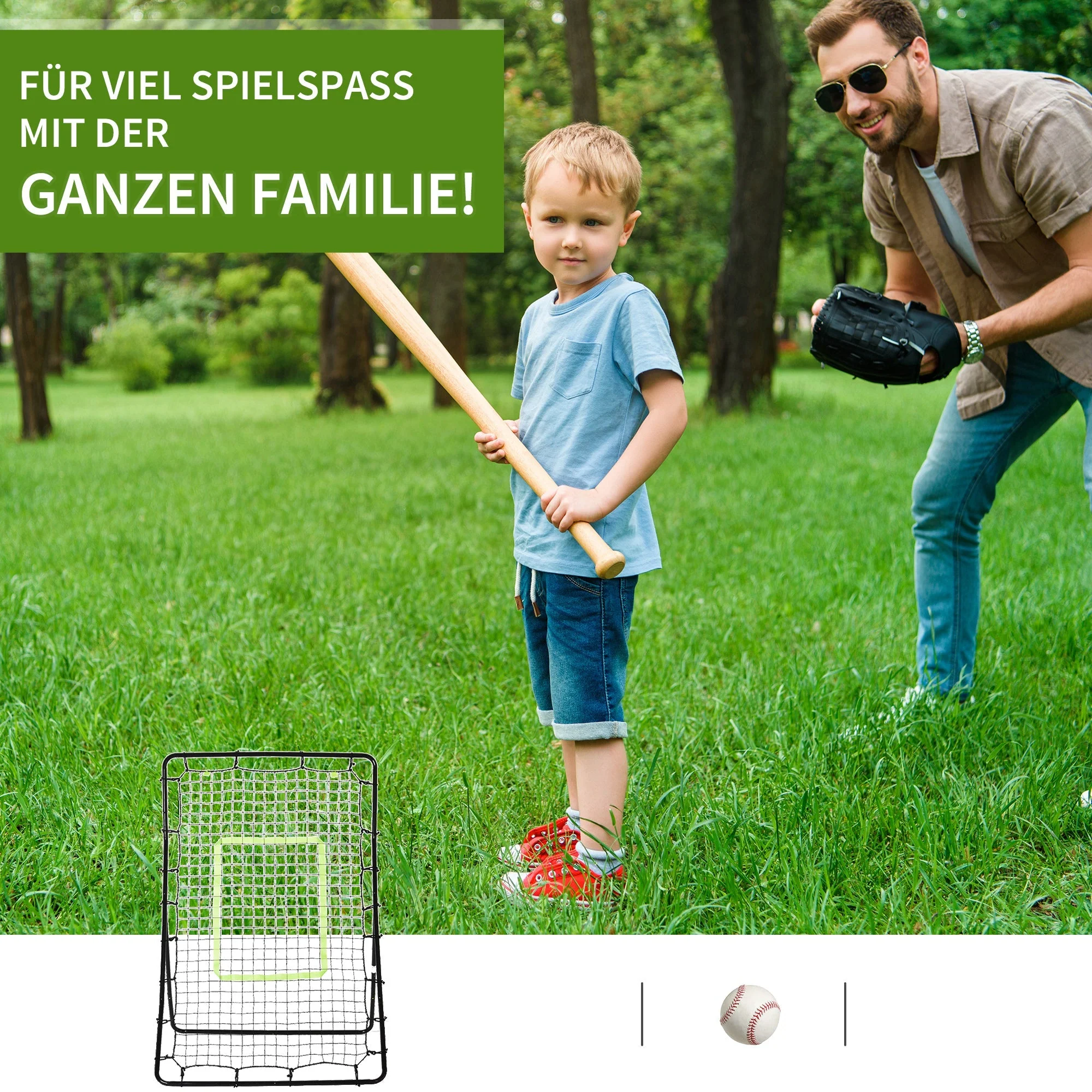 Kickback Rebounder Goal, 75x126cm Football Training Aid, Black Steel and PE - Image 4