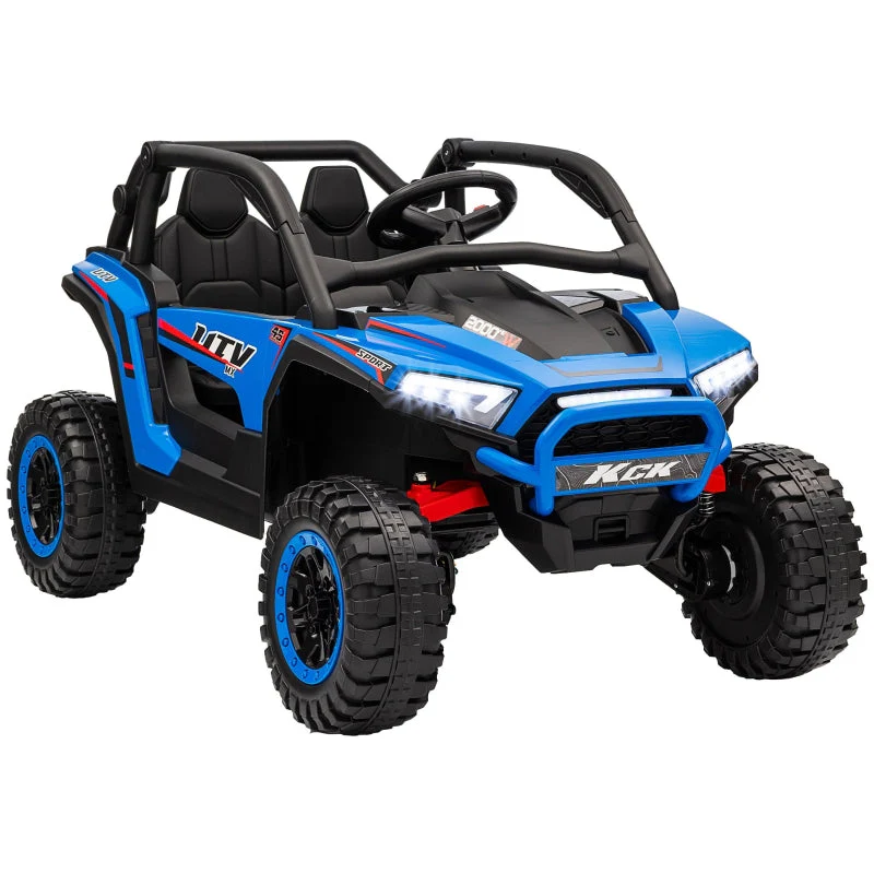 Kids' Electric UTV with 2-Seater and Remote Control, Blue - Image 2
