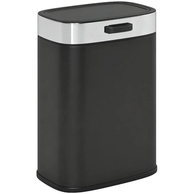 Kitchen Waste Bin Stay-Open Lid Inner Bucket - Black
