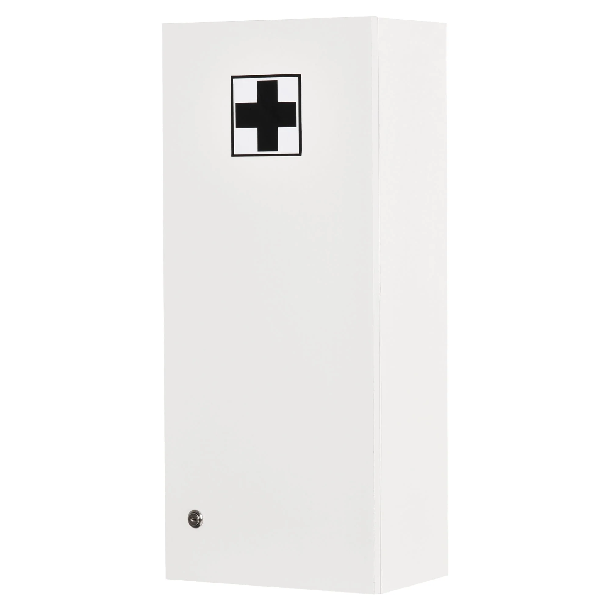 Kleankin Medicine Cabinet Wall Lockable Adjustable First Aid, Silver - Image 7