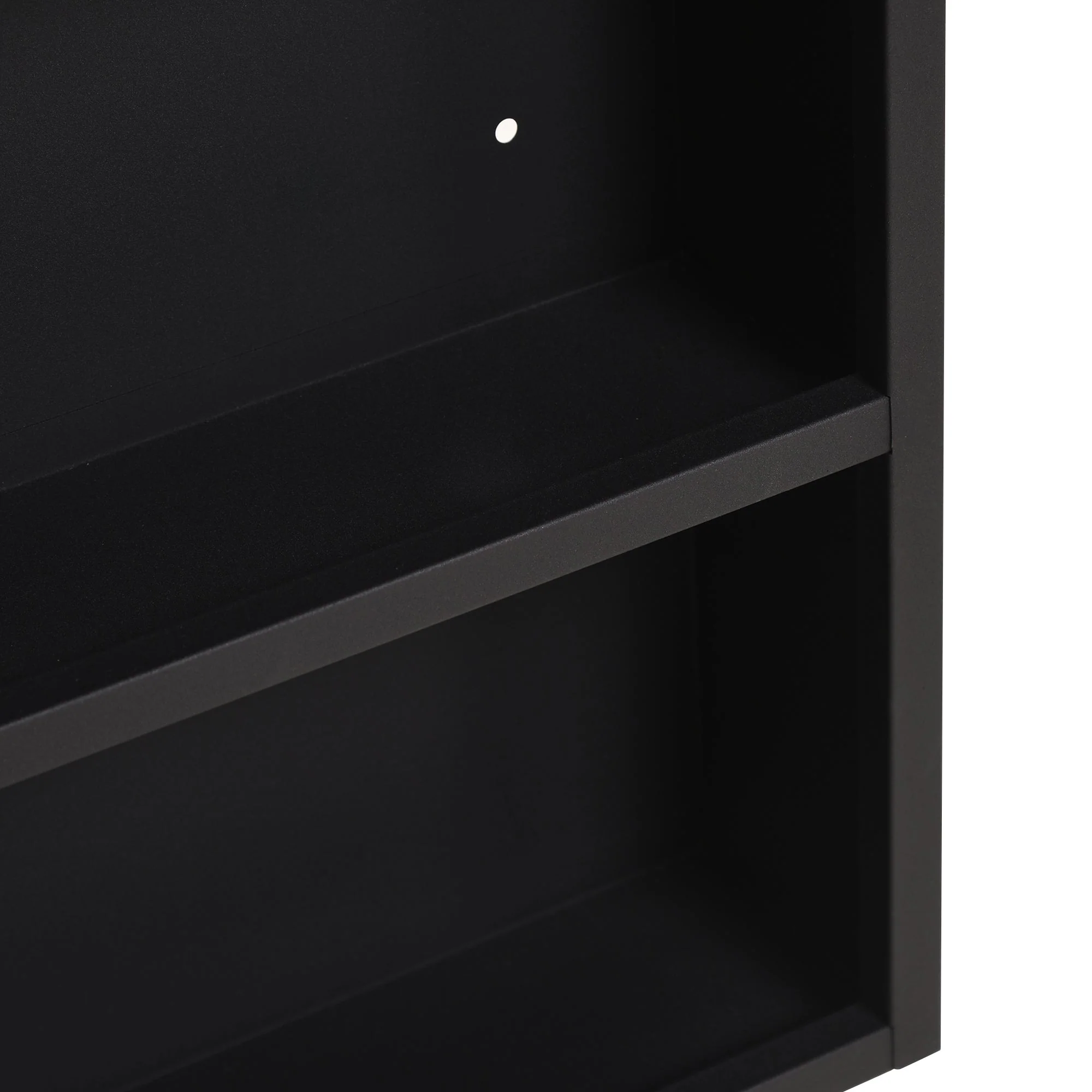kleankin Mirror Cabinet with 2 Interior Shelves & Open Glass Shelf, Stainless Steel - Image 8