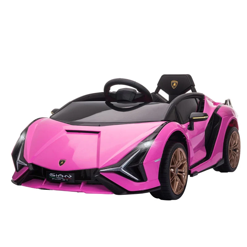 Lamborghini Children's Electric Car with Remote Control, 3-5 km/h for Ages 3-5, Pink - Image 2