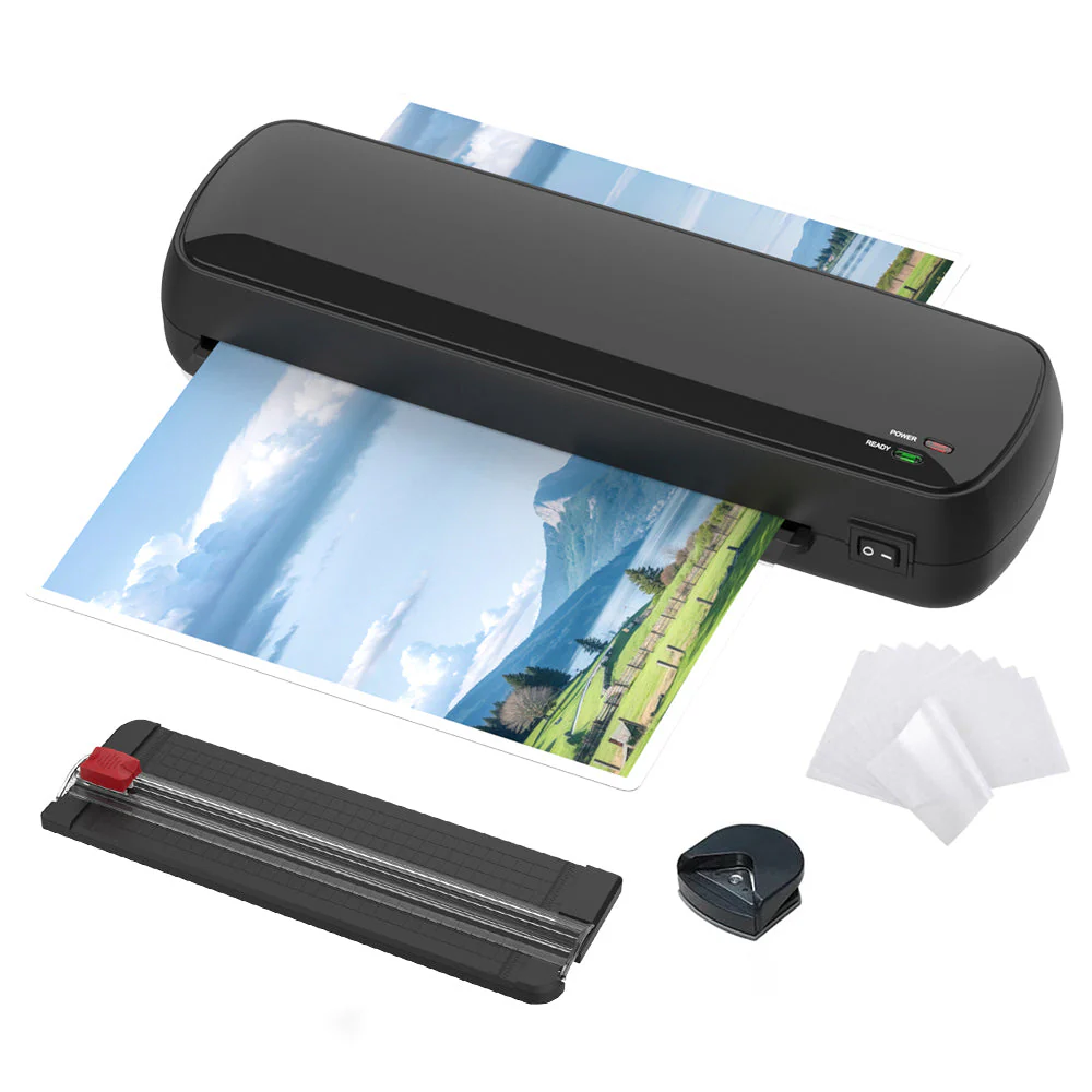 Laminator Machine, A4 Hot & Cold Fast Warm 9 Inch Thermal, Black - Image 2