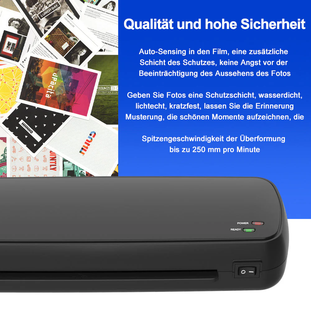 Laminator Machine, A4 Hot & Cold Fast Warm 9 Inch Thermal, Black - Image 6