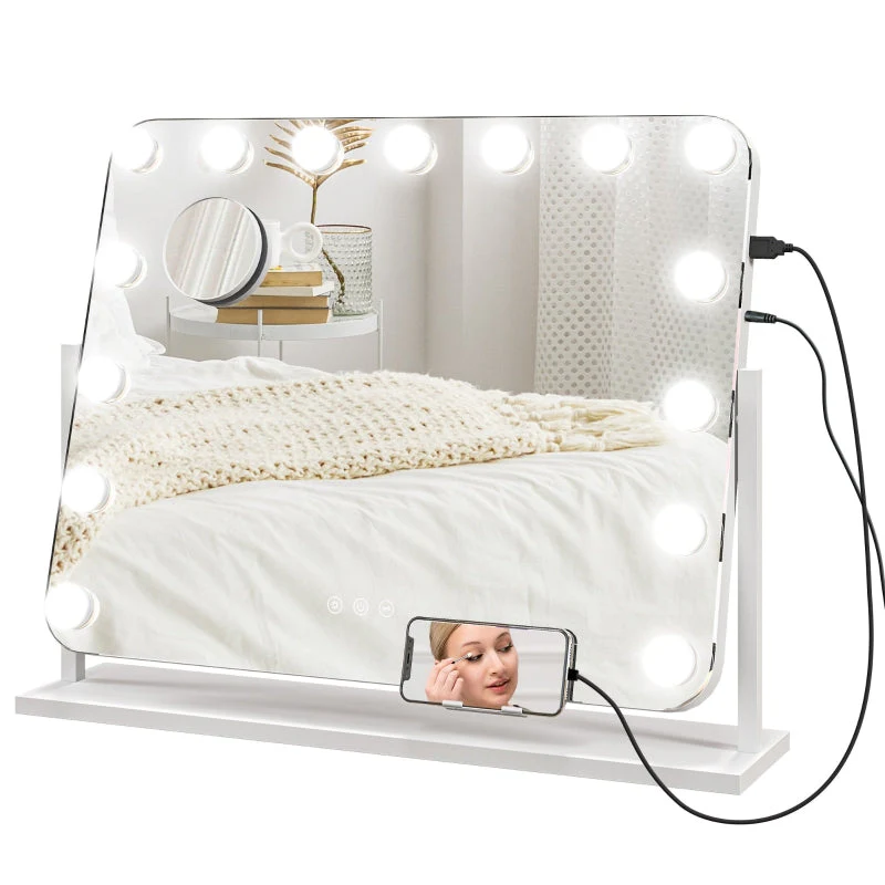 LED Vanity Mirror, Dimmable, Touch Control, USB, White - Image 8