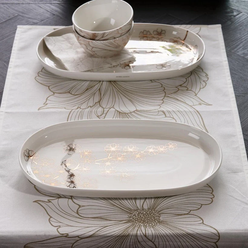 Les Fleurs Porcelain Serving Plate