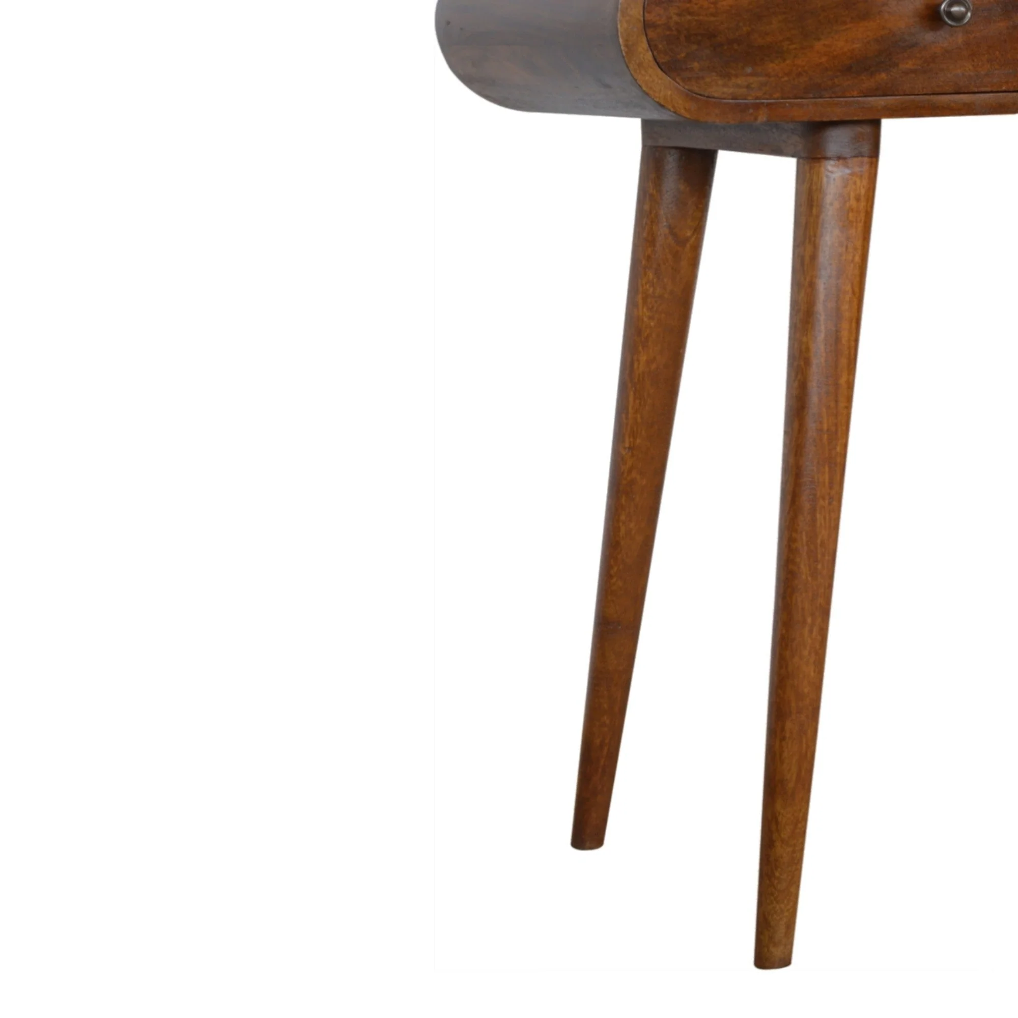 London Console Table, 2 Drawers, Solid Wood Dark Brown - Image 5