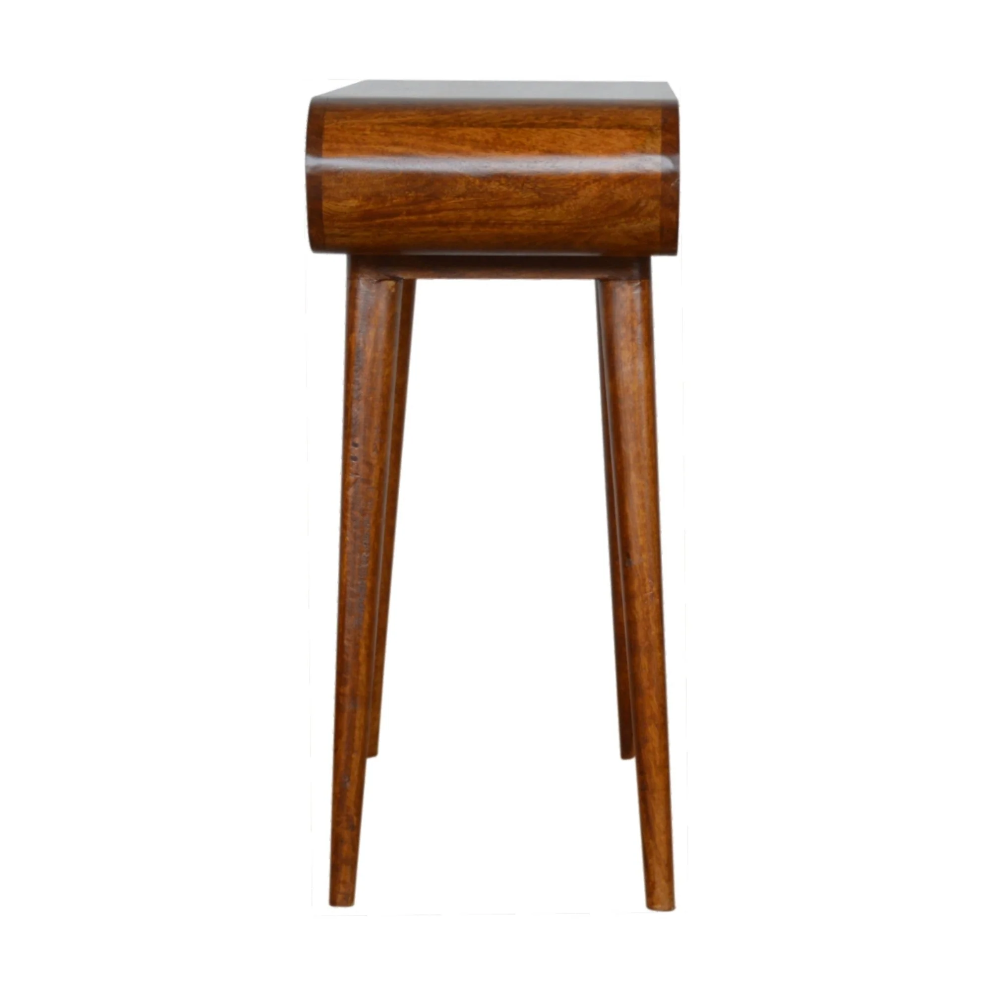 London Console Table, 2 Drawers, Solid Wood Dark Brown - Image 6
