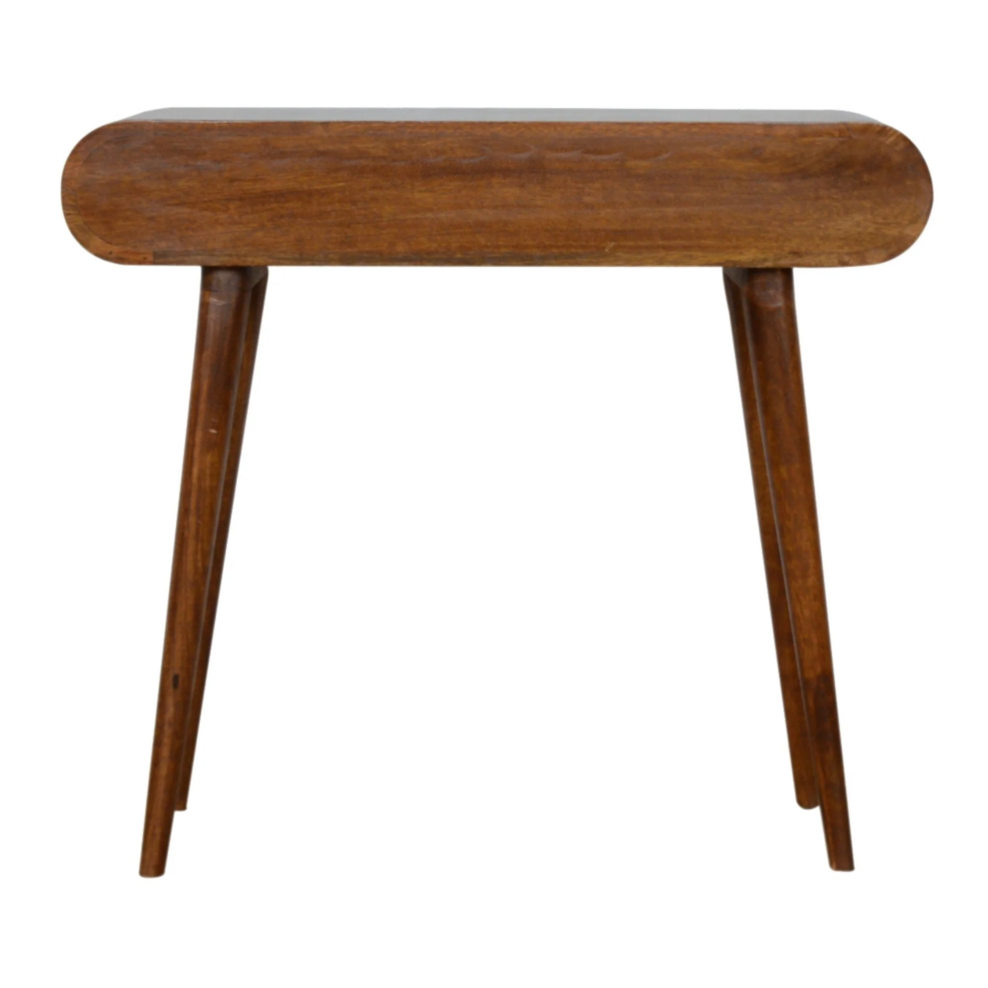 London Console Table, 2 Drawers, Solid Wood Dark Brown - Image 7