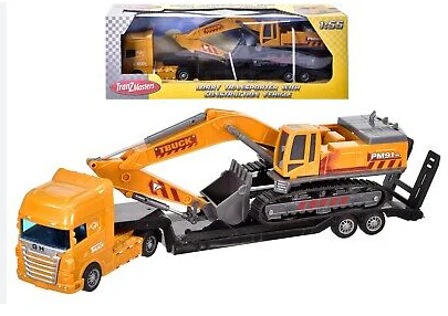 Lorry Transporter with Digger