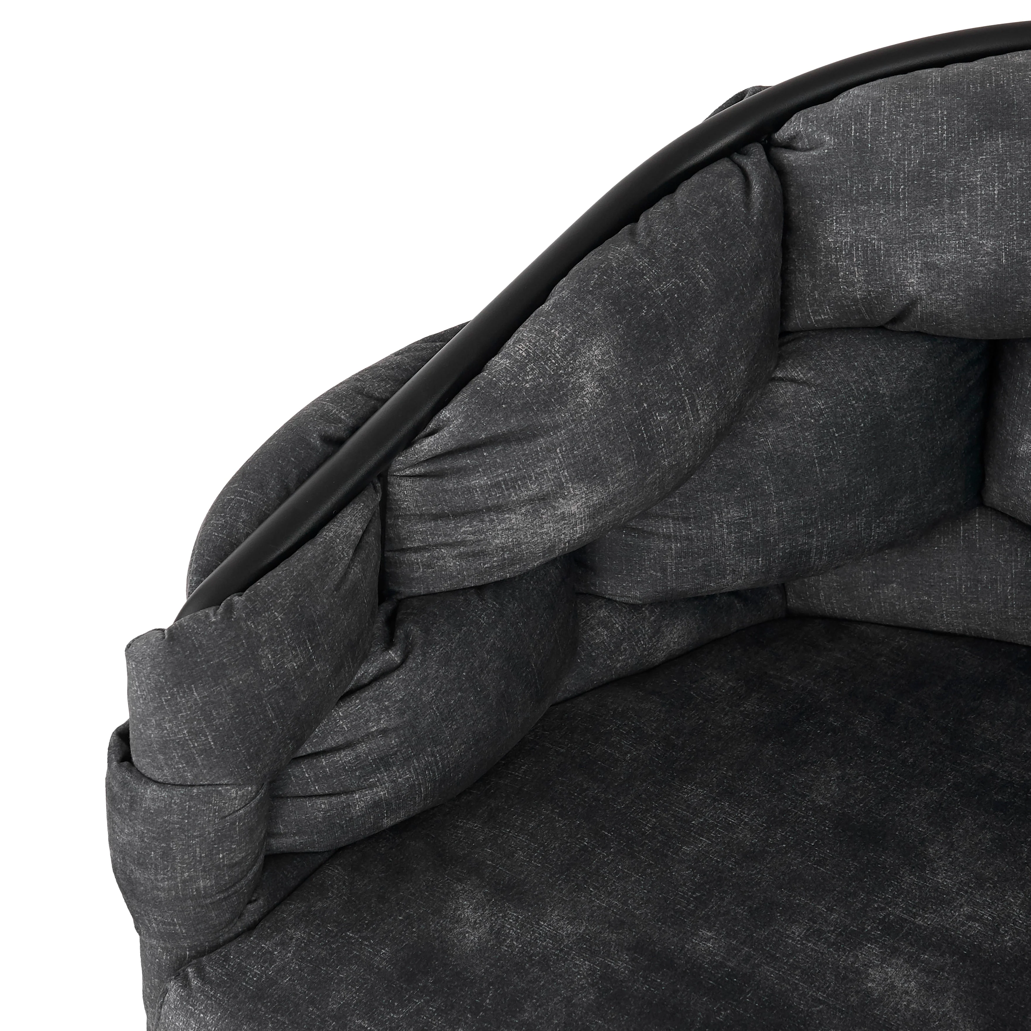 Luxury Velvet Chairs (Set of 4) 360° Swivel Ergonomic Dining Grey - Image 8