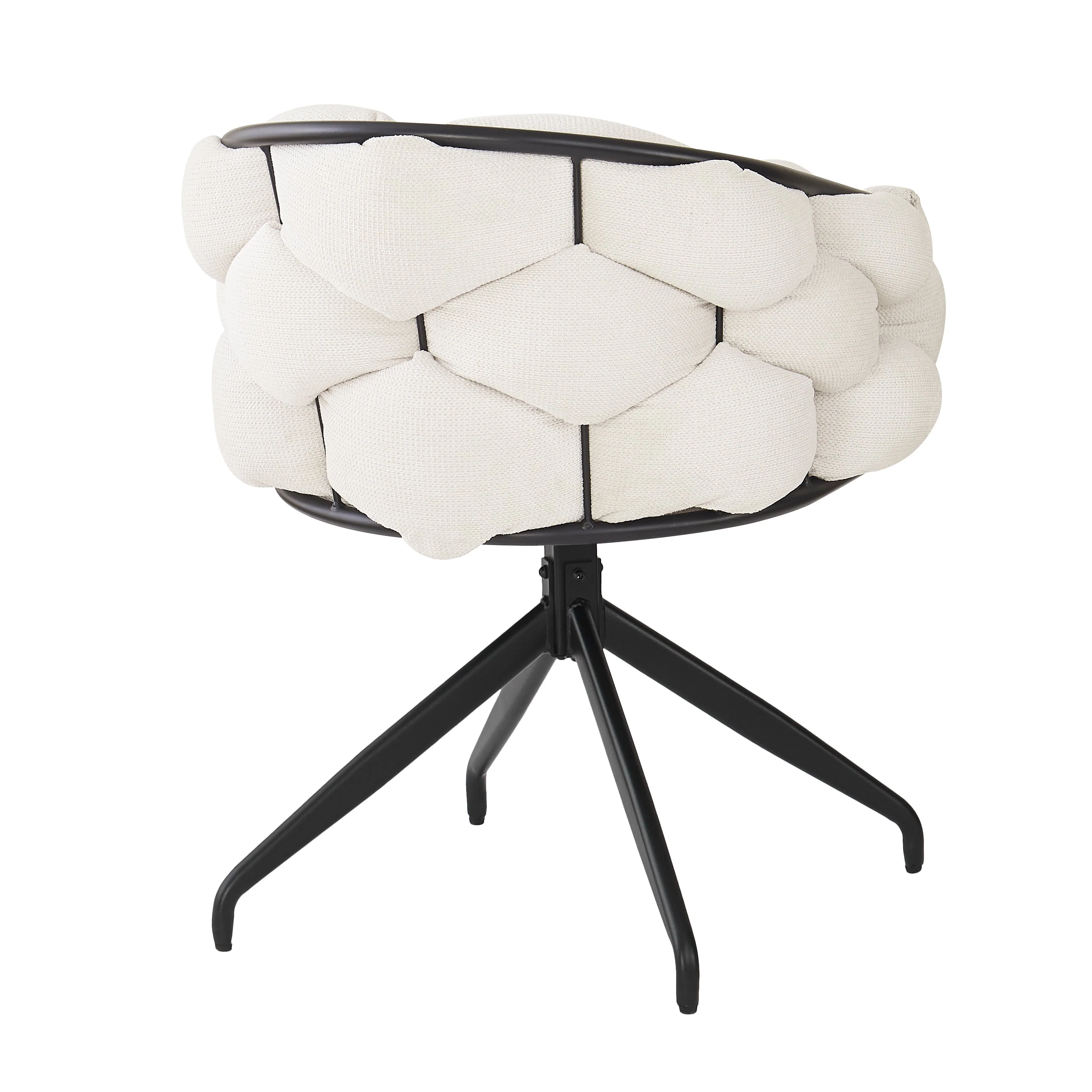 Luxury Velvet Chairs, Swivel & Ergonomic (Set of 4), Beige - Image 6