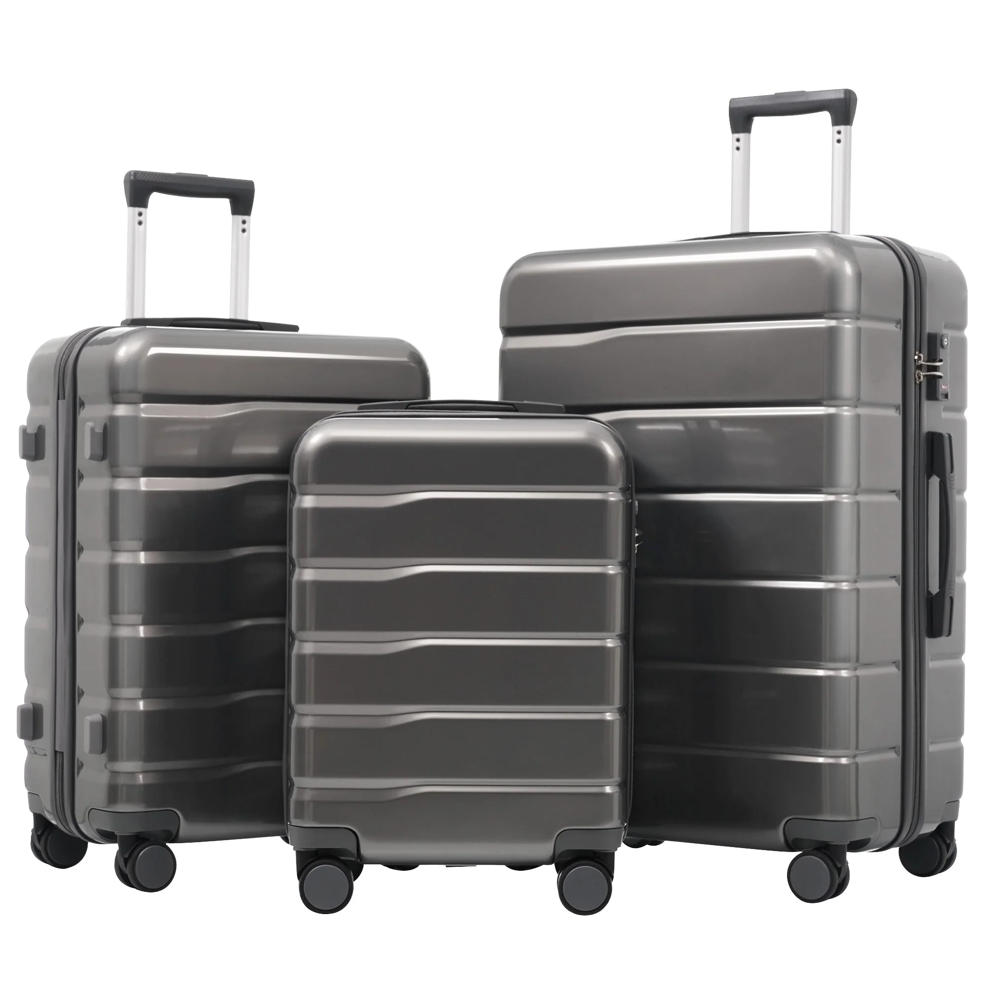 M-L-XL Suitcase Set (20"&24"&28") with Double 360° Swivel Wheels, TSA Lock, ABS+PC Material - Image 8