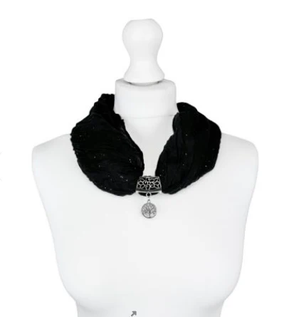 Magnetic Scarf - Plain Crinkle Pendant