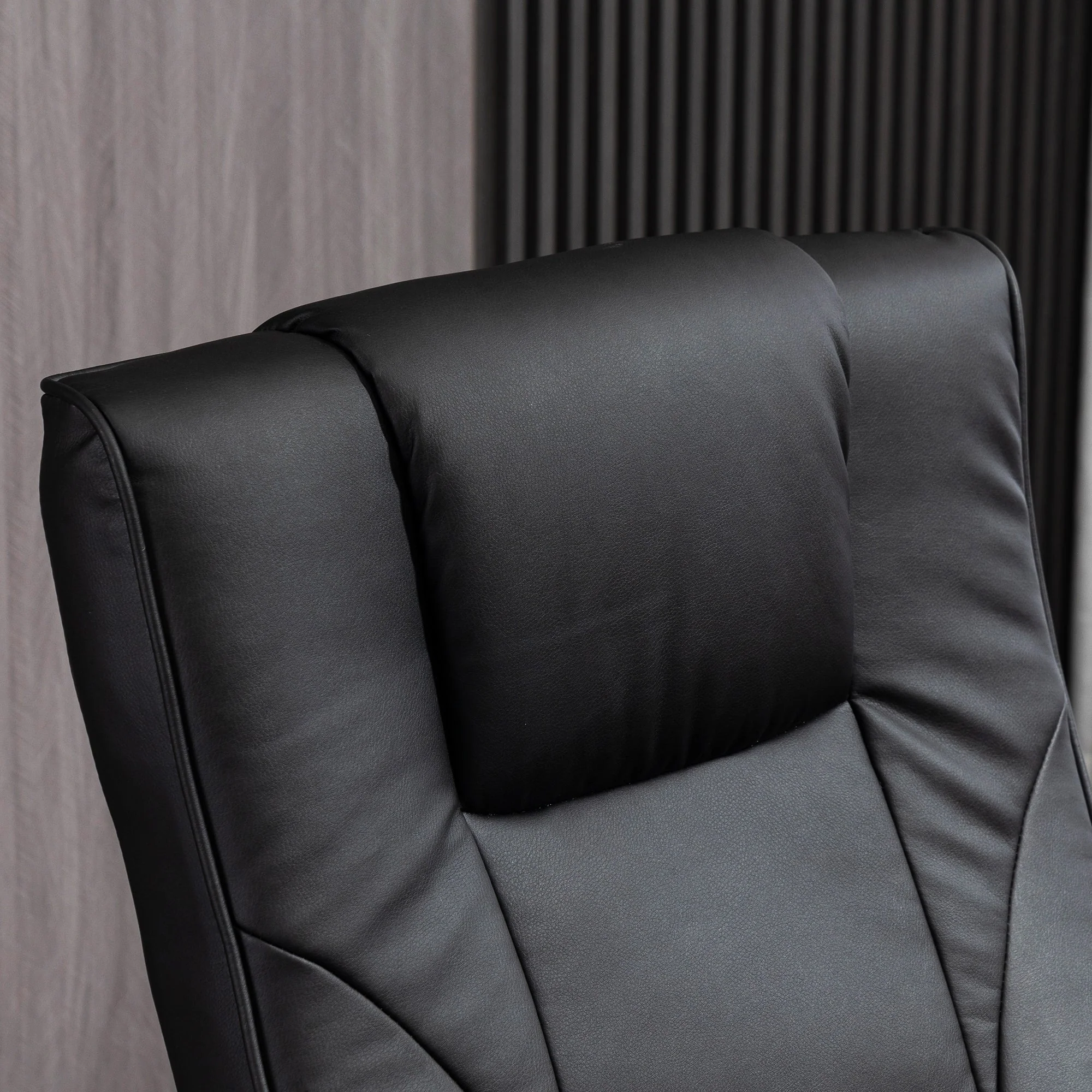 Massage Chair/Lounger, 360° Swivel Recliner with Footrest, Faux Leather - Image 7